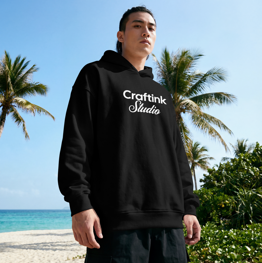 Sudadera con Capucha 'Society of Fruits: Plátano' Craftink Studio - Negro