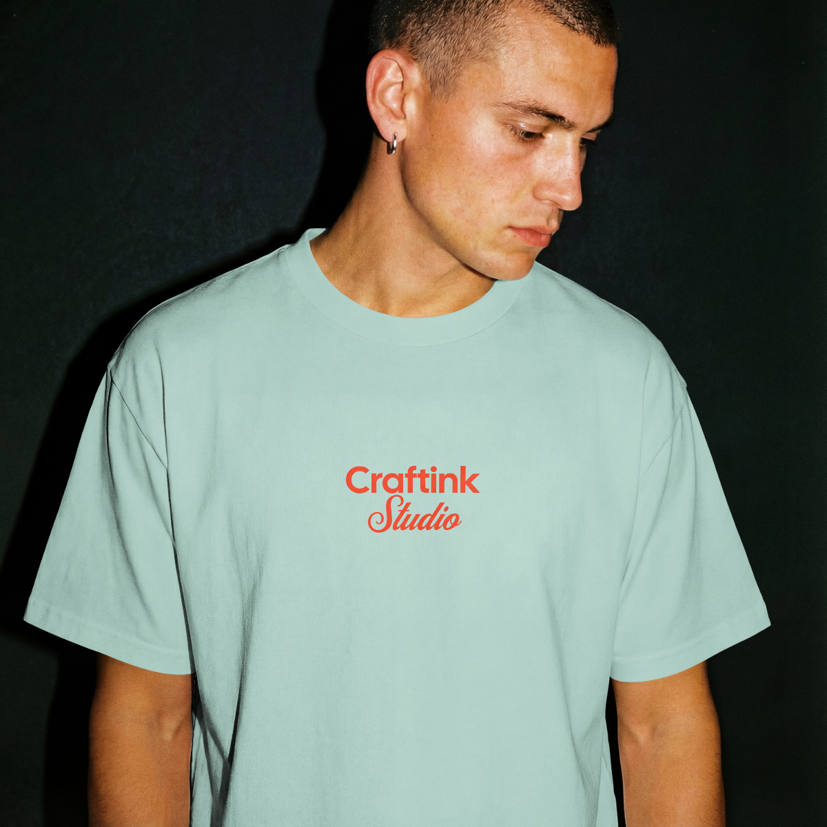 Camiseta 'Center Logo'  - Verde Menta | Craftink Studio