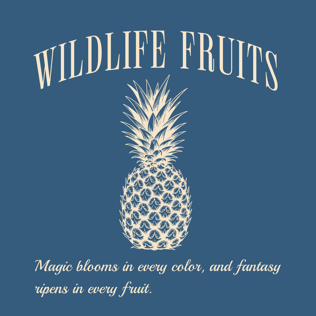 Camiseta Manga Corta Azul "Wildlife Fruits" | 100% Algodón | Estilo Streetwear