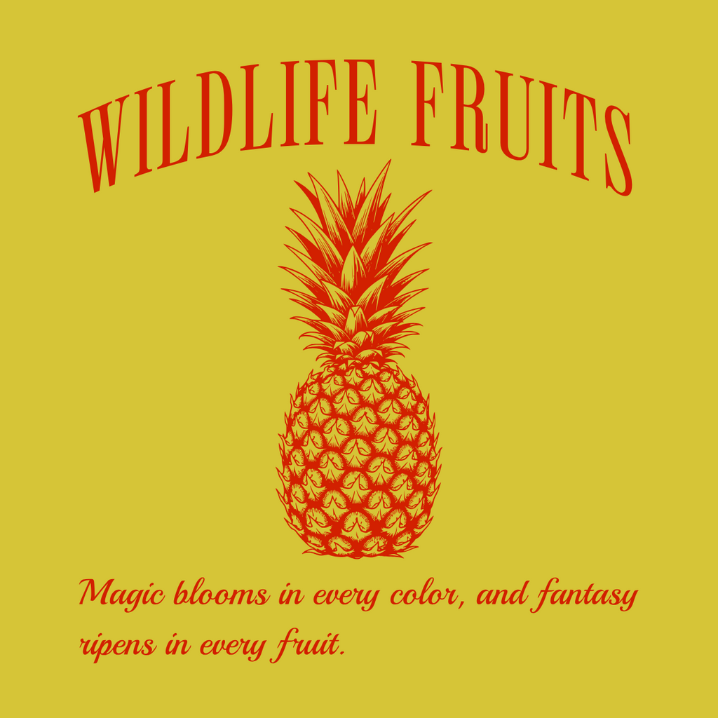 Camiseta Manga Corta Amarillo "Wildlife Fruits" | 100% Algodón | Estilo Streetwear