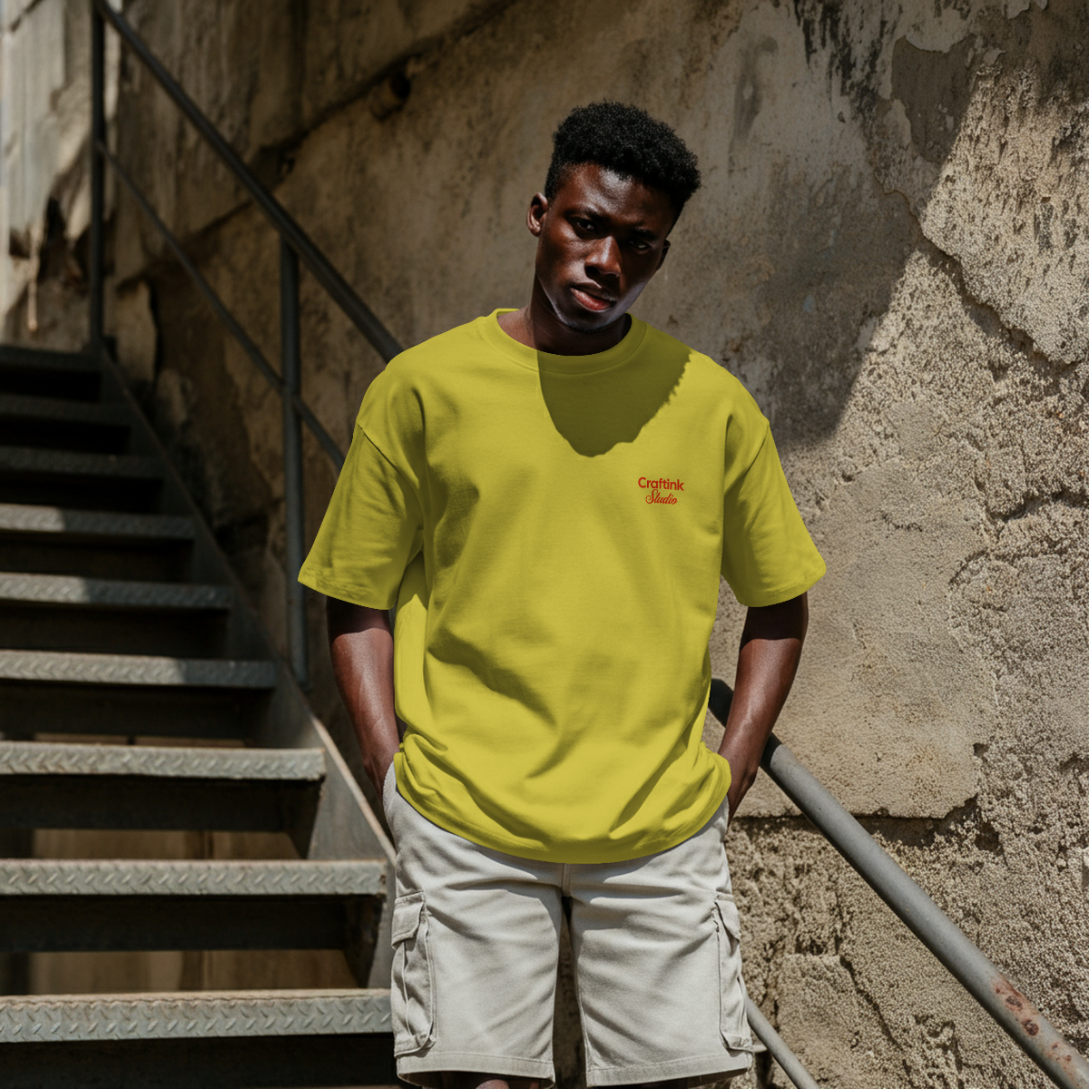 Camiseta Manga Corta Amarillo "Wildlife Fruits" | 100% Algodón | Estilo Streetwear
